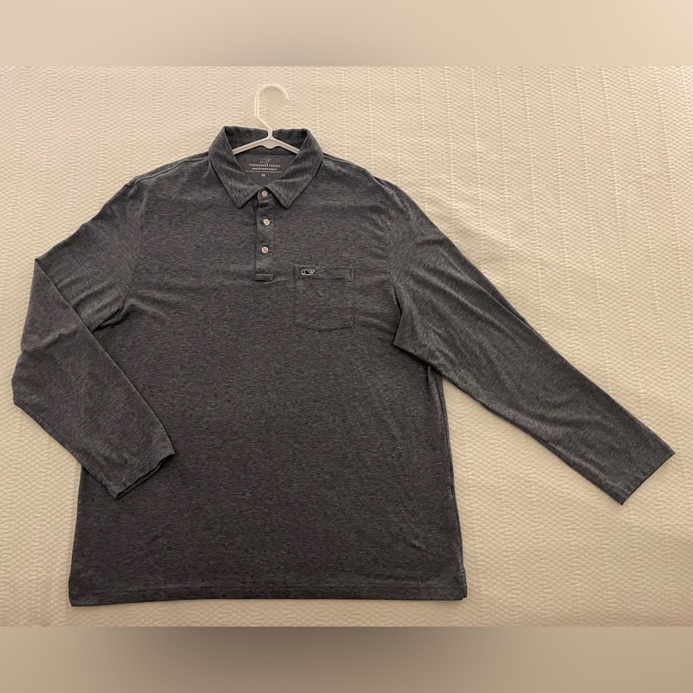 VINEYARD VINES Men’s Long Sleeve Edgartown Polo XL Navy